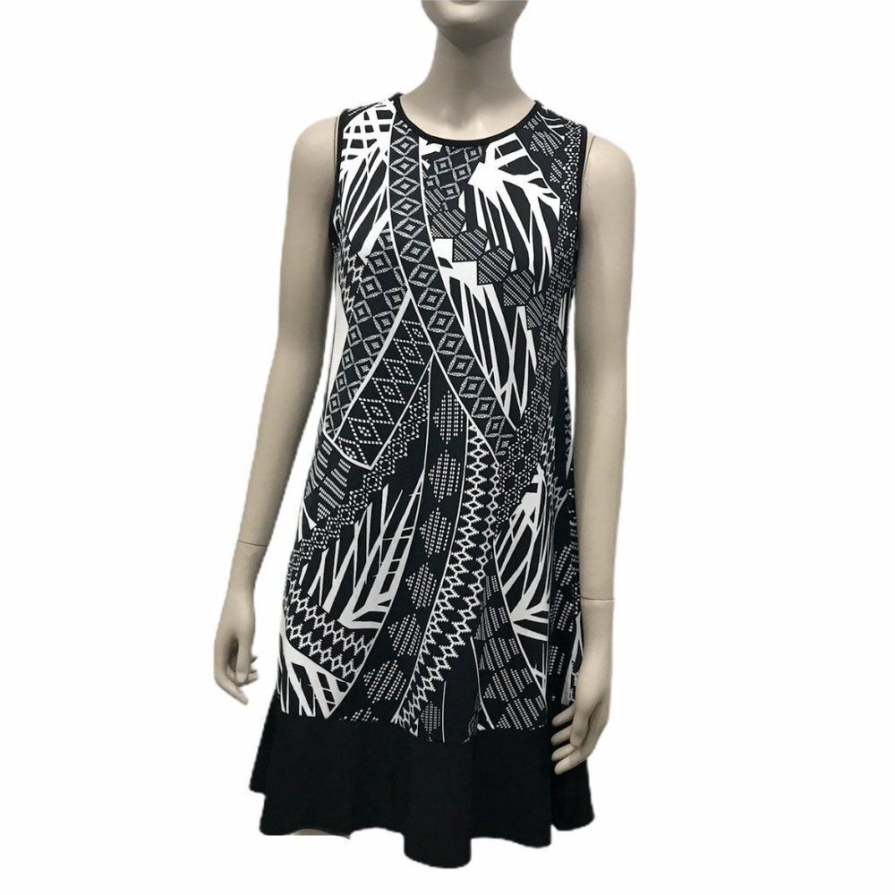 Kate & Mallory A-line Dress Black‎ White Pullover